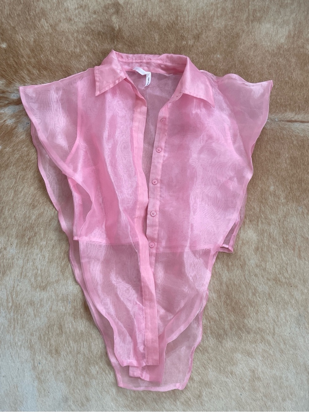 Live 4 Truth Pink Sheer Button-Front Blouse